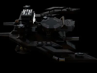 Metal Gear Spaceship Low-poly 3D model