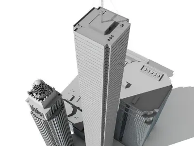 5 Cityscape Buildings 3D model