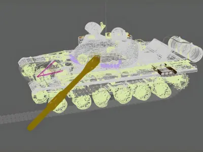 T72 wreck 3D model