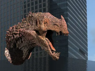 Viking Dragon Head  3D model