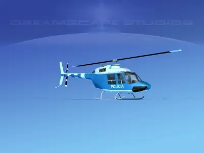 Bell 206 Policia 3D model