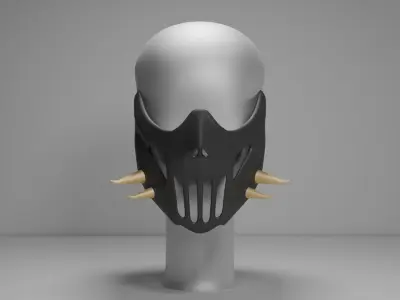 Evil mask Low-poly 3D model
