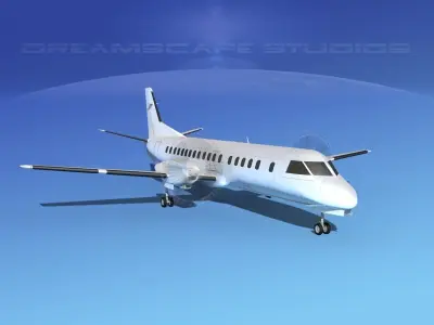 SAAB 2000 Unmarked 1 3D model