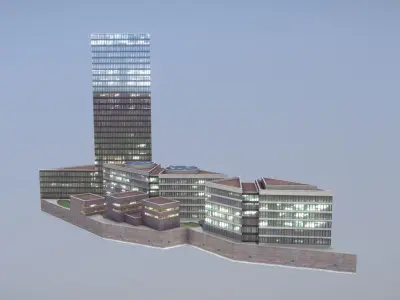 Arlanda Science Tower Low-poly 3D model