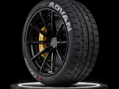 Yokohama Advan A052 245 40 ZR18 LOGOS 3D model