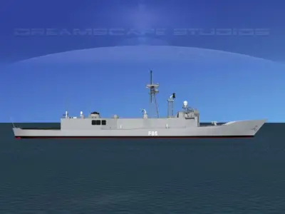 Spanish Frigate Navarra F85 3D model
