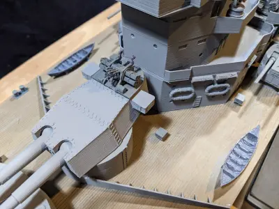  1 144 King George V Class Battleship 3D print model