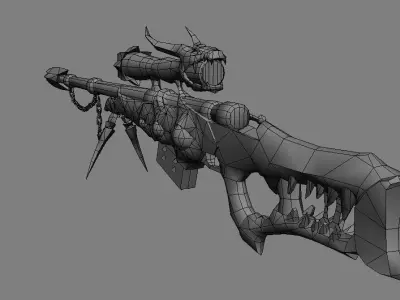 AWM HELL Low-poly 3D model