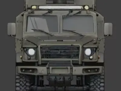 Military Tactical Armored Vehicle Low-poly 3D Model 3D model