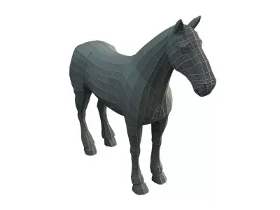 Base Mesh Horse - Low Poly  Low-poly 3D model