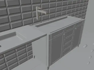 Washbasin Cabinet Free 3D model
