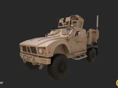 Oshkosh M-ATV Vehicle - Multiple Texture Sets -  3D model