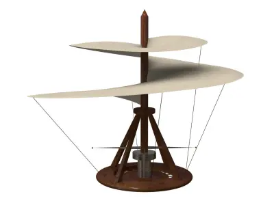 Leonardo da Vinci helicopter 3D model