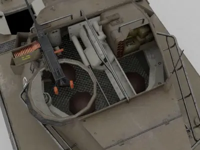 M18 Black Cat Tank Destroyer Low-poly 3D model