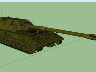 Panzer Haubitze 2000 Low-poly 3D model