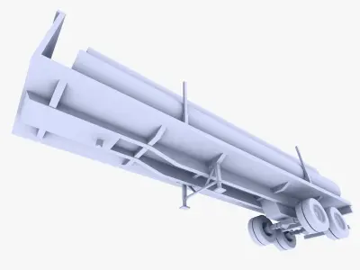 Truck Trailer 2 Low-poly 3D model