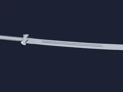 Sword samurai Free low-poly 3D model