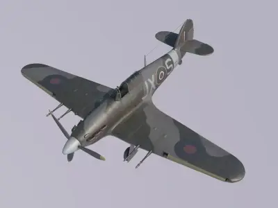 Hawker Hurricane MkIIC 3D model