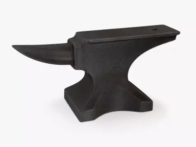 Vintage Anvil Low-poly 3D model