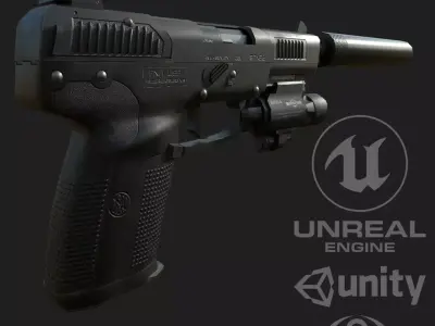 FN Five-seveN Gun Low-poly 3D model