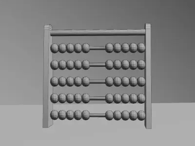Colorful Abacus Toy Game Ready 3D Model PBR Textured Free low-poly 3D model