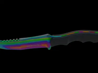 Huntsman Knife - CS GO - Fade Texture Free 3D model