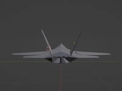 f22 raptor low poly jet Low-poly 3D model