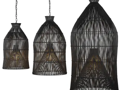  Indonesian fishing basket pendants 3D model