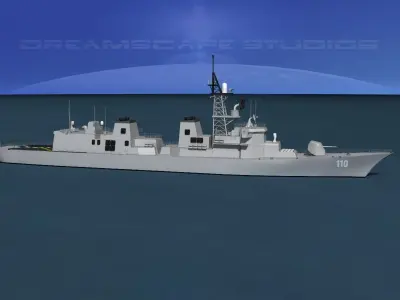 Takanami Class Destroyer DD-110 3D model