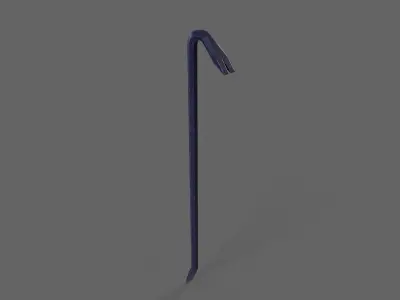 PBR Crowbar V2Blue Low-poly 3D model