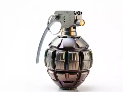 Iridescent Grenade model pack Low-poly 3D model