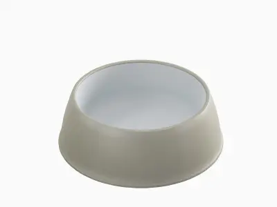 Plastic Dog Bowl B 05 Low-poly 3D model