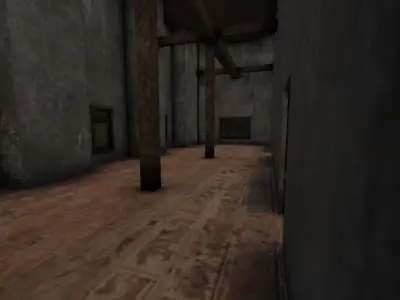 Tavern Building with Interior Low-poly 3D model