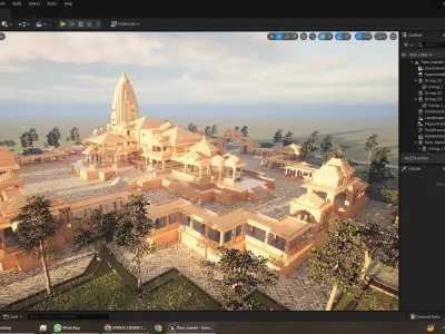 The Ram Mandir Ayodhya A Revered 3D Journey in Unreal Engine 5 3D model