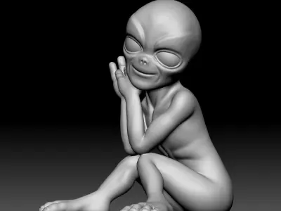 Alien Statue - 050 3D print model
