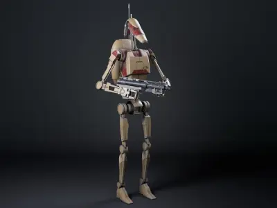 BattleDroid B1 STAR WARS Low-poly 3D model