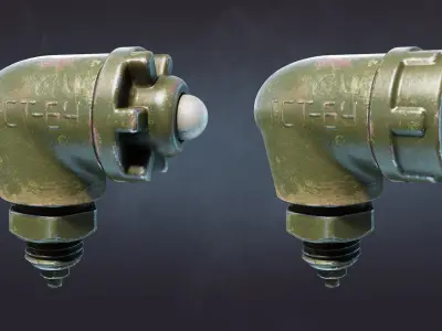 GST-64 Tank Lights Set 3D model