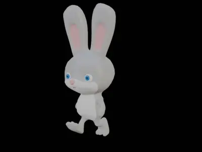 Rabbit Character Lowpoly Low-poly 3D model