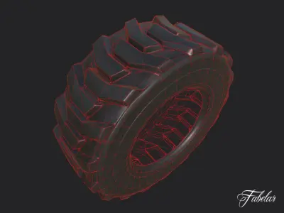 Loader tyre Low-poly 3D model
