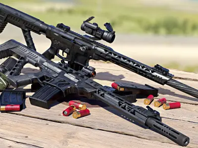 Rock Island Armory shotguns Low-poly 3D model