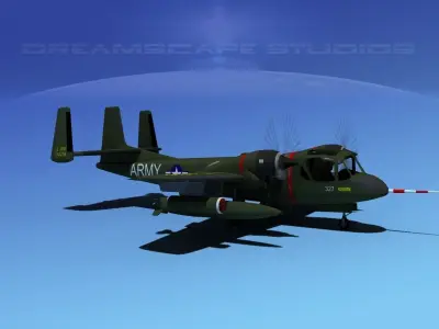 Grumman OV-1D Mohawk V02 3D model
