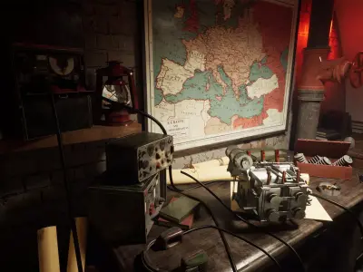 Bunker Command 42 Assets Low-poly 3D model