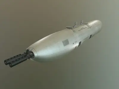 Gun Pod UPK-23-250 Low-poly 3D model