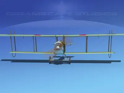 Curtiss JN-2 Jenny US Army 3D model