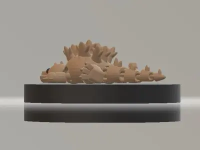 Stylized dragon 3D print model