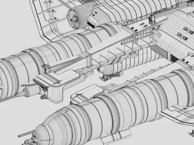 Assault Ship Vehicle 3D model