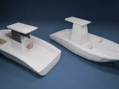 Low Poly Fishing Pack Low-poly 3D model