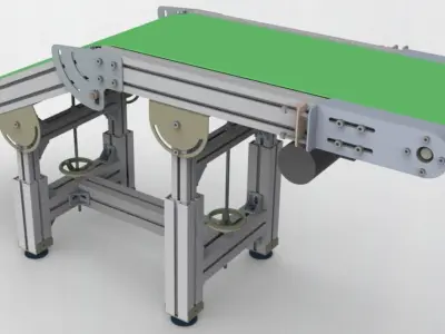 Height and Angle adjustable conveyor 3D model