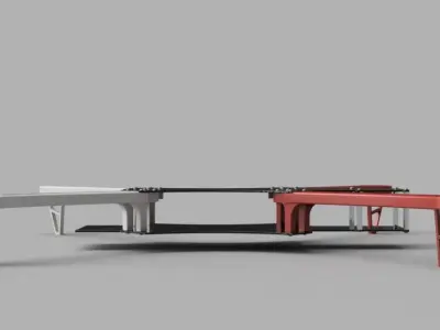 Alien 450 Quadcopter Frame Low-poly 3D model