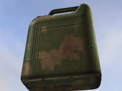 Rusty Jerry Can Low-poly 3D model